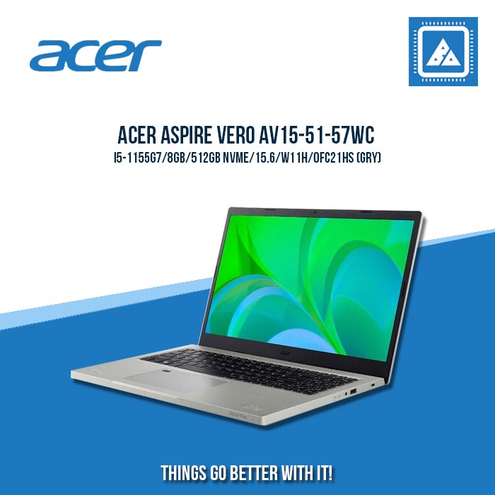 ACER ASPIRE VERO AV15-51-57WC I5-1155G7/8GB/512GB NVME | BEST FOR STUDENTS AND FREELANCERS LAPTOP ACER ASPIRE VERO AV15-51-57WC I5-1155G7/8GB/512GB NVME | BEST FOR STUDENTS AND FREELANCERS LAPTOP